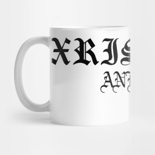 Xristos Anesti Christ Is Risen Gothic Cross Mug